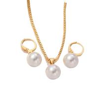 Ensemble de boucles d ' oreilles et collier pendentif en perles assorties élégantes Bijoux élégants pour tenue de tous les jours et occasions spéciales Ensemble de bijoux en perles de mode pour femmes