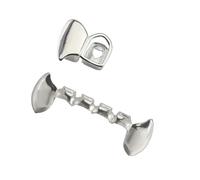 Ensemble de boucles d ' oreilles Fang en cuivre, avec incrustations détachables, bijoux de corps canin gauche droit, vêtements légers, bijoux à dents pavées en cuivre