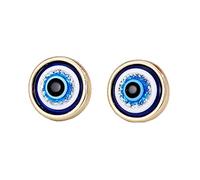 Ensemble de boucles d'oreilles à tige pour le mauvais œil, amulette aux yeux bleus, boucles d'oreilles Kabbale pour la protection, boucles d'oreilles œil du diable pour femme, Silicone
