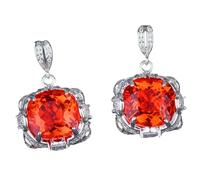 Ensemble de boucles d'oreilles avec pendentif aigue-marine pour femme - Grand carat - Bijou tendance - Convient pour les festivals, Earrings