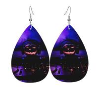 Ensemble de boucles d'oreilles en forme de citrouille d'Halloween avec écouteurs en cuir tendance en forme de larme - Légères - Bohème - Cadeau idéal pour femme
