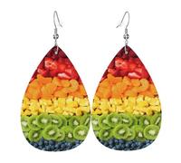 Ensemble de boucles d'oreilles en forme de goutte d'eau en forme de fruit arc-en-ciel pour femme, cadeau d'anniversaire