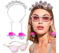 Ensemble de boucles d'oreilles et bandeau disco tendance des années 70 pour ajouter une touche unique à votre look
