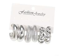 Ensemble de boucles d'oreilles légères rétro punk avec finition métallique Design minimaliste Convient pour les événements décontractés et formels (03)