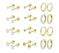 Ensemble de boucles d'oreilles polyvalentes pour les femmes à la mode qui aiment les bijoux tendance avec une utilisation longue durée, taille unique, Comme décrit, Comme décrit.