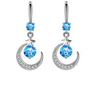 Ensemble de boucles d'oreilles pour femme - Boucles d'oreilles en forme de lune - Boucles d'oreilles Cape Cod, taille unique, Cupronickel, Pas de pierre précieuse