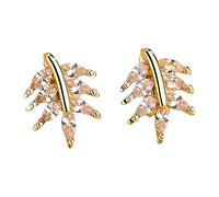 Ensemble de boucles d'oreilles pour freeclip - Décoration élégante imitation feuilles - Clip pour écouteurs, One Size, Comme décrit, Comme décrit.