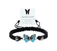 Ensemble de boucles d'oreilles tressées à la main avec bracelet papillon pour homme et femme, taille unique, Coton, Pas de gemme