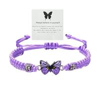 Ensemble de boucles d'oreilles tressées à la main avec bracelet papillon pour homme et femme, taille unique, Coton, Pas de gemme