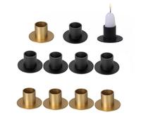 Ensemble de bougeoirs en métal, candélabre pour bougies coniques, supports à bougies, convient aux bougies coniques de 2,1 cm de diamètre pour mariage, fête, anniversaire, centres de table, cadeaux de