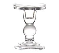 Ensemble de Bougeoirs en Verre Transparent pour Décoration de Table, Hauteur 11,5 cm