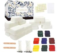 Ensemble de bougies bricolage, kit fabrication bricolage pour adultes et enfants, cire soja 960g, colorants à la 80g