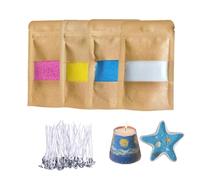 Ensemble de bougies en sable avec mèche, kit de bougies granulées flottant sur l'eau, bougie colorée en cire de sable fabriquée à la main, bougie créative pour décoration de la maison, Noël et (SET 1)