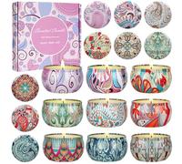 Ensemble de Bougies Parfumées pour Femmes, Cadeaux de Noël, 9 X2.2OZ Ensemble Bougies Parfumées, Durée de Combustion de 180 Heures en Cire de Soja, Bougies de Voyage Portables pour Soulager le Stress