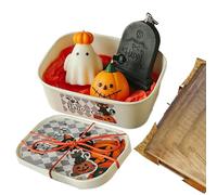 Ensemble de bougies parfumées pour Halloween, fantôme crâne pierre tombale bougies décoratives, centre de table, atmosphère effrayante pour fête, décoration de maison, chambre, fête