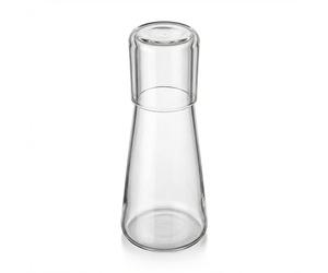 Ensemble de bouilloire froide transparente avec tasse récipient à polyvalent pour table chevet chambre et bain bouche salle bains