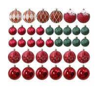 Ensemble de boules d'arbre de Noël | 36 pièces de Noël à suspendre, décorations colorées pour sapin de Noël, ornement - pour extérieur seuils de jardin, fêtes de patio mariage