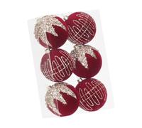 Ensemble de Boules de décoration de Noël avec Touche de, Red S