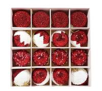 Ensemble de Boules de décoration de Noël, Red