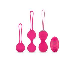 Ensemble de boules de Kegel avec télécommande - Rose