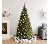 vidaXL Ensemble de boules de Noël 61 pcs Ø 6 cm plastique avec pic et 150 LED doré et rose
