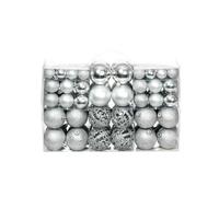 vidaXL Ensemble de boules de Noël 100 pièces 3/4/6 cm Argenté