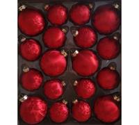 Ensemble De Boules De Noël 18 Pièces Laque Glacée Rouge Noël Décorations De Noël