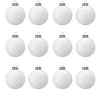 Ensemble de Boules de Noël à Faire soi-même pour Enfants et Adultes - Décorations de Noël pour Loisirs créatifs, Peinture, Dessin, Grand Format 8,9 cm, Blanc Mat, Vierge, Lot de 12