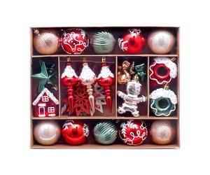 Ensemble De Boules De Noël - Décorations D'arbre De Noël, Décorations Saisonnières Pour Vitrines Magasins Salon Fonds D'écran Photo