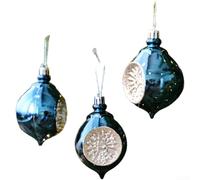 Ensemble de boules de Noël en plastique à suspendre en forme de goutte d'eau de style européen élégant pour la maison, décoration festive en bleu, rouge, or, café, violet Pi