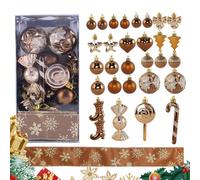 Ensemble de boules de Noël incassables - Pendentifs de décoration de fête, décorations de Noël pour sapin de Noël, pour balustrade, fiançailles, magasin, fête, événement