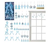 Ensemble de boules de Noël incassables, pendentifs de décoration de vacances, décorations de boules de sapin de Noël, couronne de fête pour magasin de fiançailles