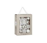 Ensemble de boules de Noël Mica Decorations Blanc Verre H7xl7xL7cm