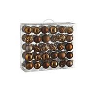 Ensemble de boules de Noël Mica Decorations Brun Plastique H7xl7xL7cm