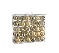 Ensemble de boules de Noël Mica Decorations Champagne Plastique H7xl7xL7cm
