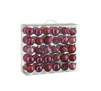 Ensemble de boules de Noël Mica Decorations Fuchsia Plastique H7xl7xL7cm