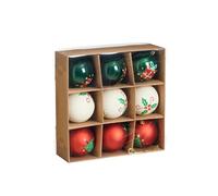 Ensemble de boules de Noël Mica Decorations Multicolores Styromousse H8xl8xL8cm