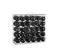 Ensemble de boules de Noël Mica Decorations Noir Plastique H7xl7xL7cm