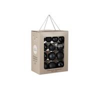Ensemble de boules de Noël Mica Decorations Noir Verre H7xl7xL7cm