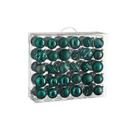 Ensemble de boules de Noël Mica Decorations Vert foncé Plastique H7xl7xL7cm