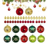 Ensemble de boules de Noël pour sapin de Noël - Décoration colorée et festive - Incassable - Pour réunions de famille, festival, maison, extérieur, vacances, fêtes