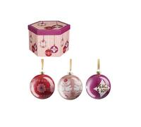 Ensemble de boules de Noël Rouge Ecume H7.5xl7.5xL7.5cm