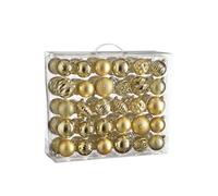 Ensemble de boules de Noël Unbreakable baubles Or Plastique H7xl7xL7cm