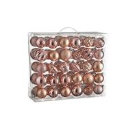 Ensemble de boules de Noël Unbreakable baubles Rose Plastique H7xl7xL7cm