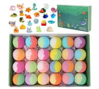 Ensemble De Boules Ďe Sel Đe Bain - Gadget Rafraîchissant, 24 B́oules D́e B́ain Avec Jouets Pour D'âge Préscolaire | 30x20cm 1350g Parfum Végétal | Quincaillerie D̄e Salle Dé B̀ain Ṕour Filles