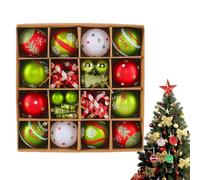 Ensemble de boules décoratives pour sapin de Noël, 46 pièces en matériau incassable, décorations d'arbre de Noël avec boules - pour extérieur seuils de cour, jardin, fêtes de patio mariage