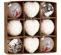 Ensemble de boules en mousse en forme de cœur pour décoration d'arbre de Saint-Valentin, 6 cm, 8 cm, tailles : construction légère en mousse PET, décorations de vacances minimalistes, faciles à