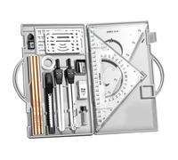 Ensemble de boussole en géométrie, ensemble de géométrie pour les étudiants - Ensemble de géométrie professionnelle 16x | Rédaction d'outils avec boîte de stockage, fournitures de dessin graphiques po