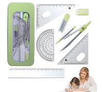 Ensemble de boussole, ensemble de géométrie | Kit de géométrie pour artistes et étudiants | Compas à dessin avec rapporteur mathématique, règle et plus encore pour les tâches initiales des étudiants