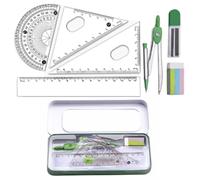Ensemble de boussoles de dessin géométrique, outil de géométrie pour école secondaire, rapporteur de mathématiques géométriques, boussole et effaceur pour école, étudiants, enseignants, architectes